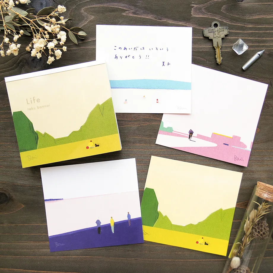 表現社 日本插畫家 坂内拓 方形便條紙