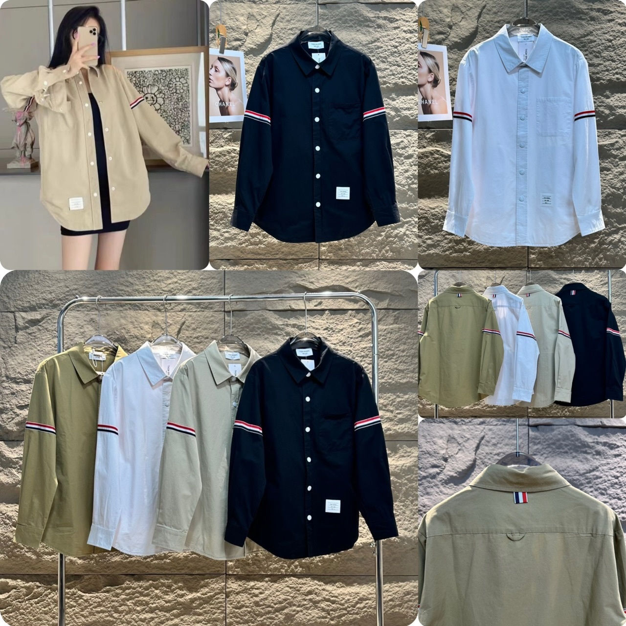 Tho*m Bro*wne 情侶款手袖3色織帶外套-2502407