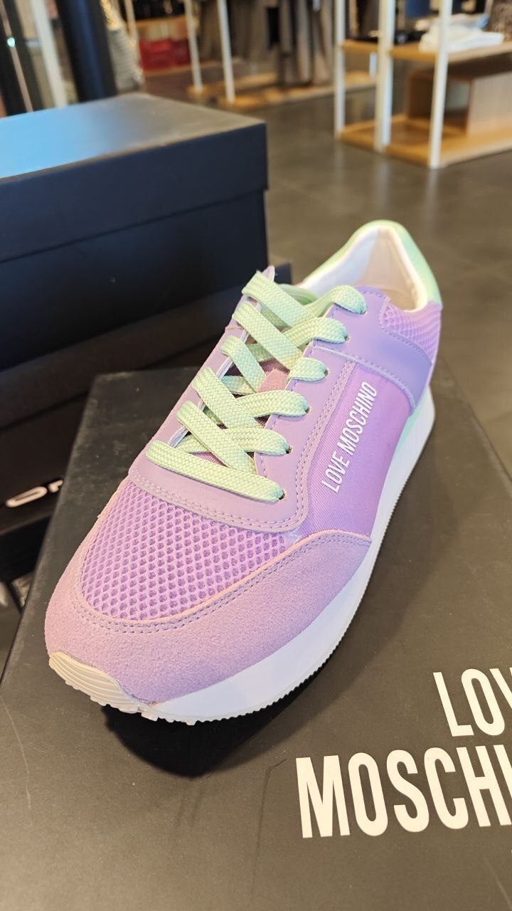 [E] LOVE MOSCHINO GLICINE MENT WOMEN'S SNEAKER PLE 125, JA15483G0IINL65A (ELM228)