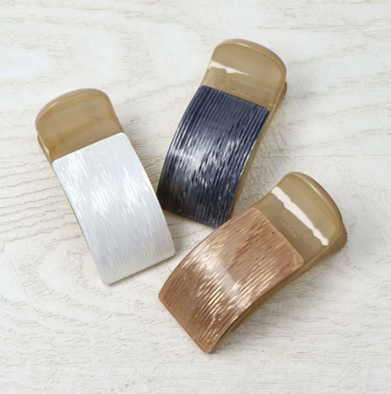 [日本制] 彩色方線亞克力髮夾