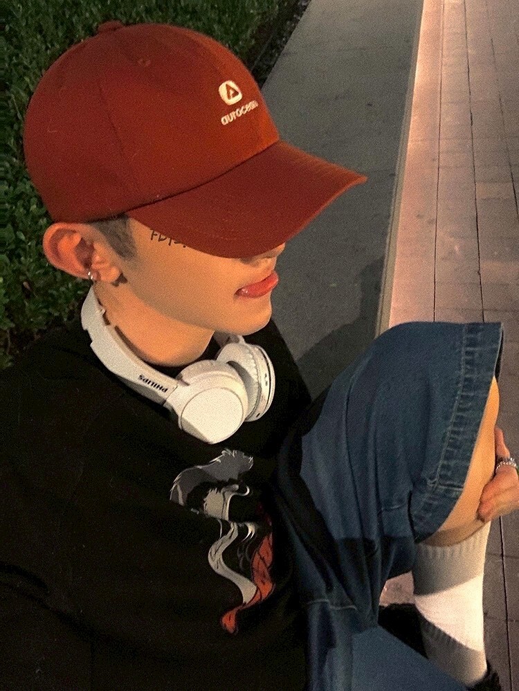 Aurocean 暗橘色 刺繡字體老帽