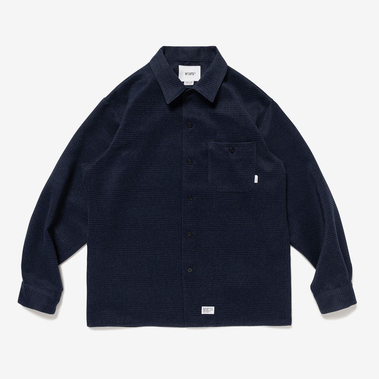 トップス WTAPS CRUMB LS POLY TWEED TEXTILE NAVY M WTAPS 252WVDT-SHM03 CRUMB / LS / POLY. TWEED. TEXTILE