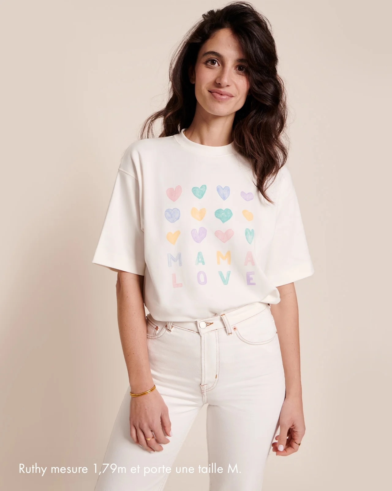 Mama Love T-shirt in Organic Cotton — White | émoi émoi