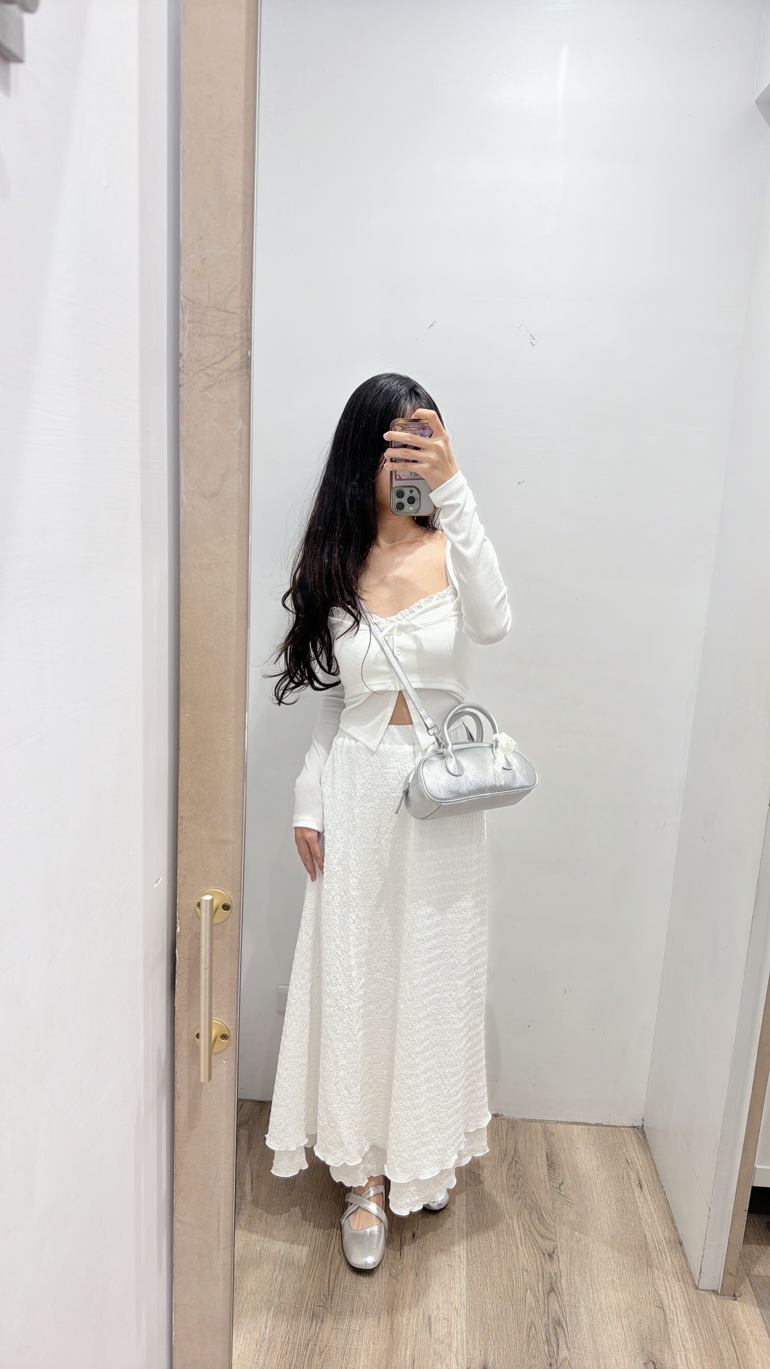 自訂款雙層紋路長裙