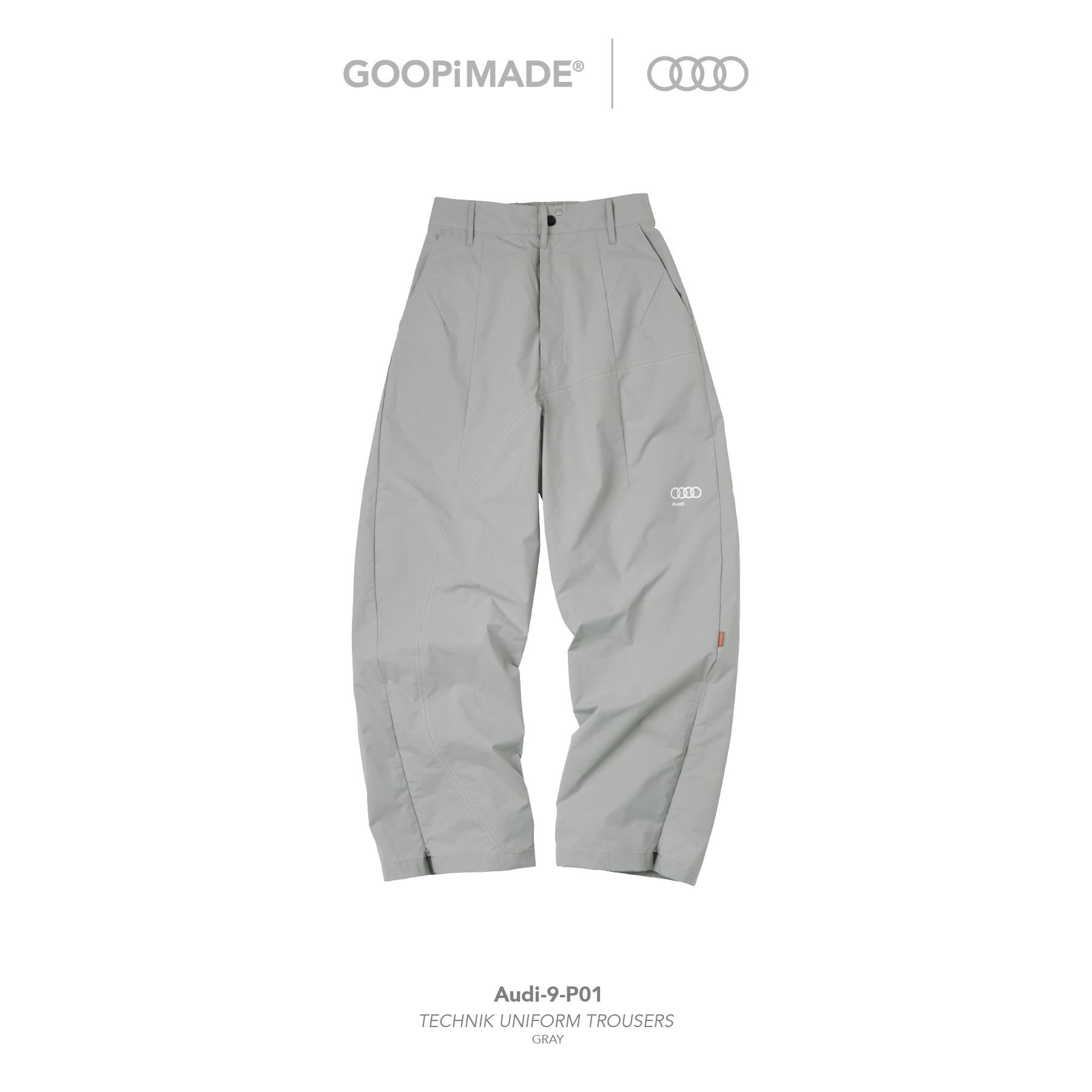 “Audi-9-P01” Technik Uniform Trousers - Gray