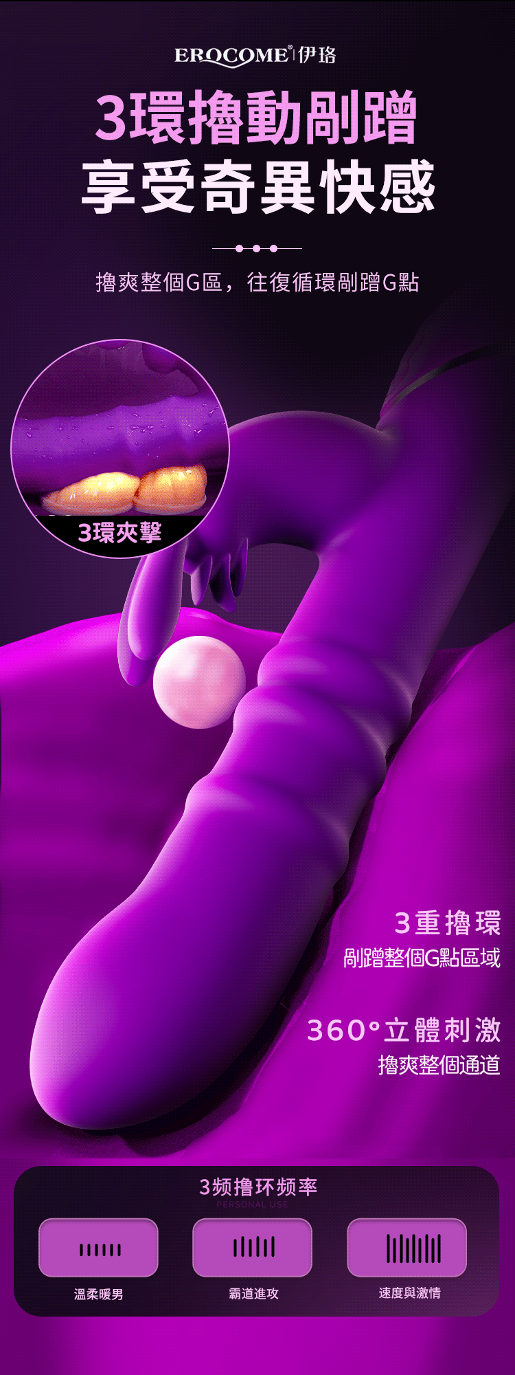 香港 EROCOME,EROCOME,EROCOME伊珞,伊珞,情趣用品,情趣玩具,按摩棒,G點按摩棒,高潮按摩棒,免耳按摩棒,EROCOME 星環,EROCOME CIRCUMSTELLAR Trio