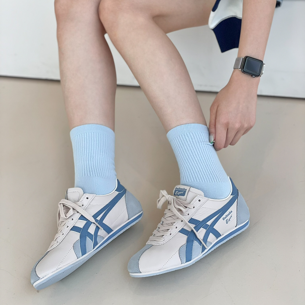 Onitsuka Tiger Runspark 水藍 奶油色 復古 皮革 鬼塚虎 1183B480-250