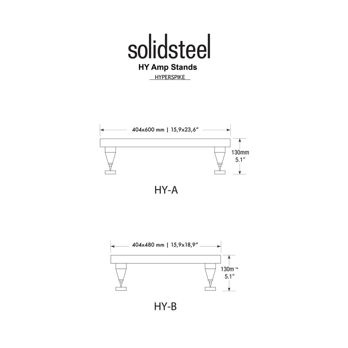 【Solidsteel】HY-A 音響架 單層 40.4*60公分 後級可用 義大利製 架皇 公司貨