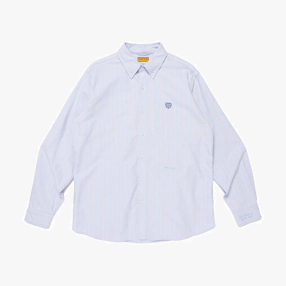 10/4 RELEASE: HUMAN MADE 2025 STRIPED OXFORD BD SHIRT - BLUE PRE ORDER ITEM (預訂中)