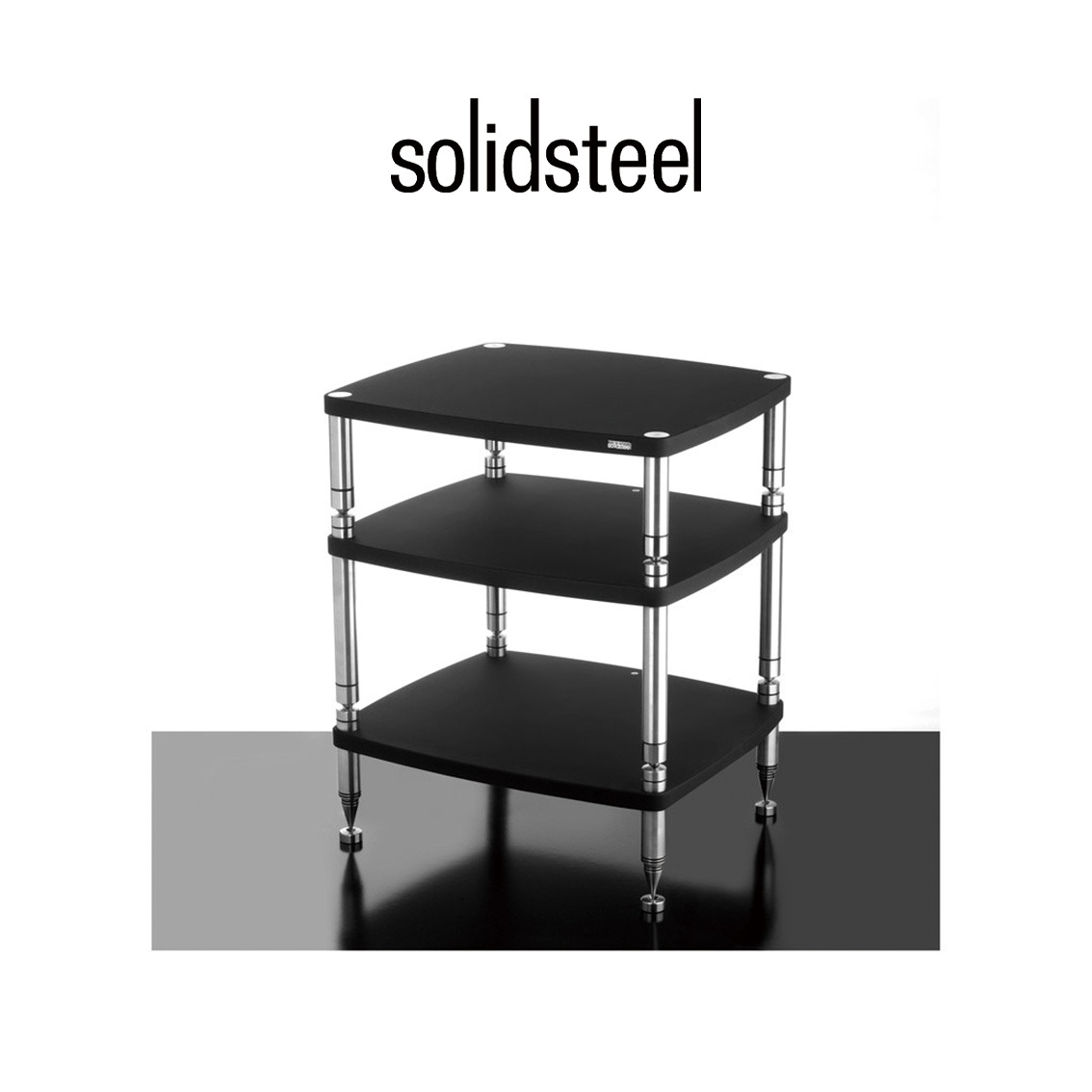 【Solidsteel】HF-3 義大利製 頂級 音響架 三層 多種顏色 實心不銹鋼 架皇 層架