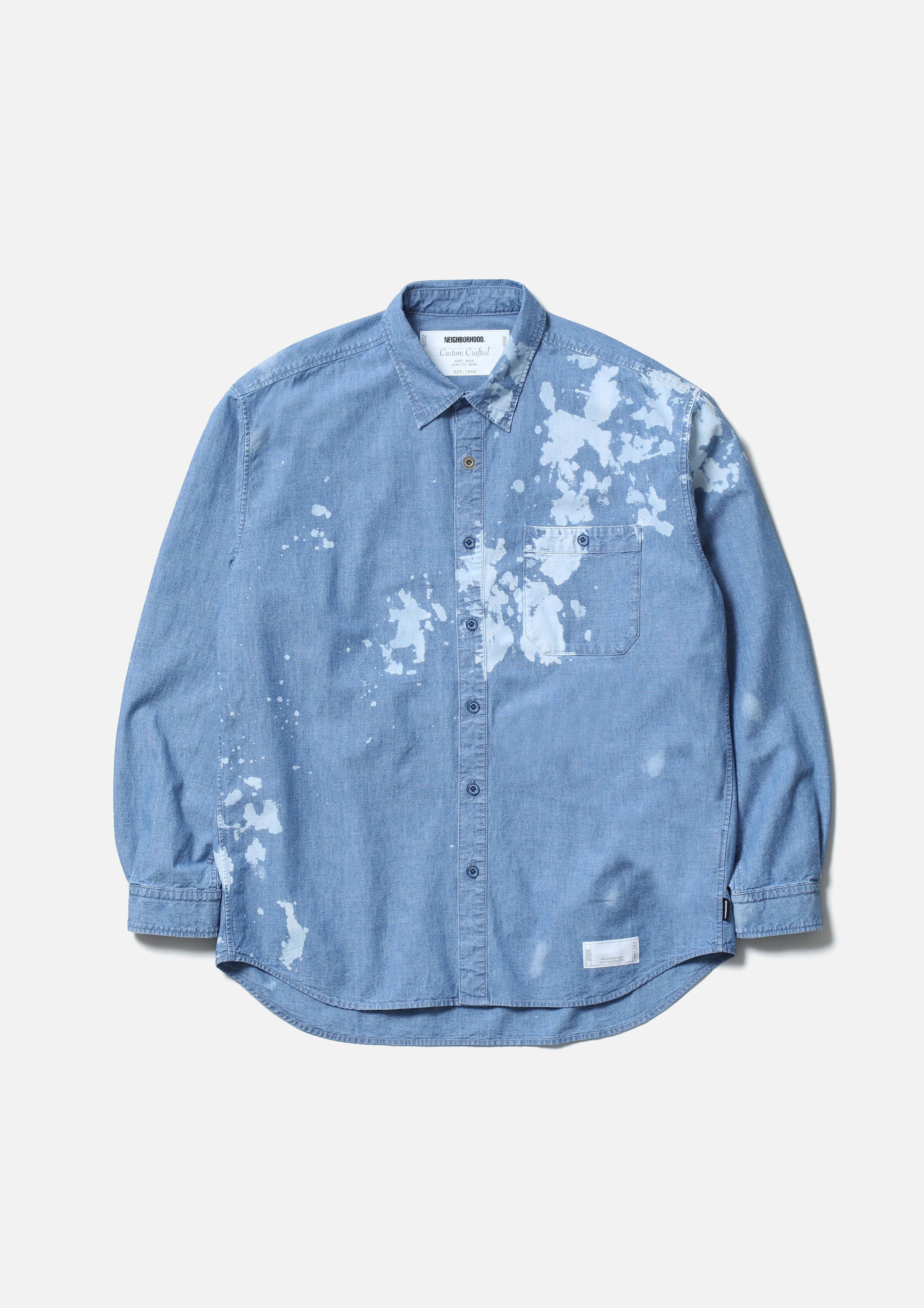 『代購商品』2025AW NEIGHBORHOOD NBHD GARMENT BLEACH CHAMBRAY SHIRT LS 襯衫 252ARNH-SHM02
