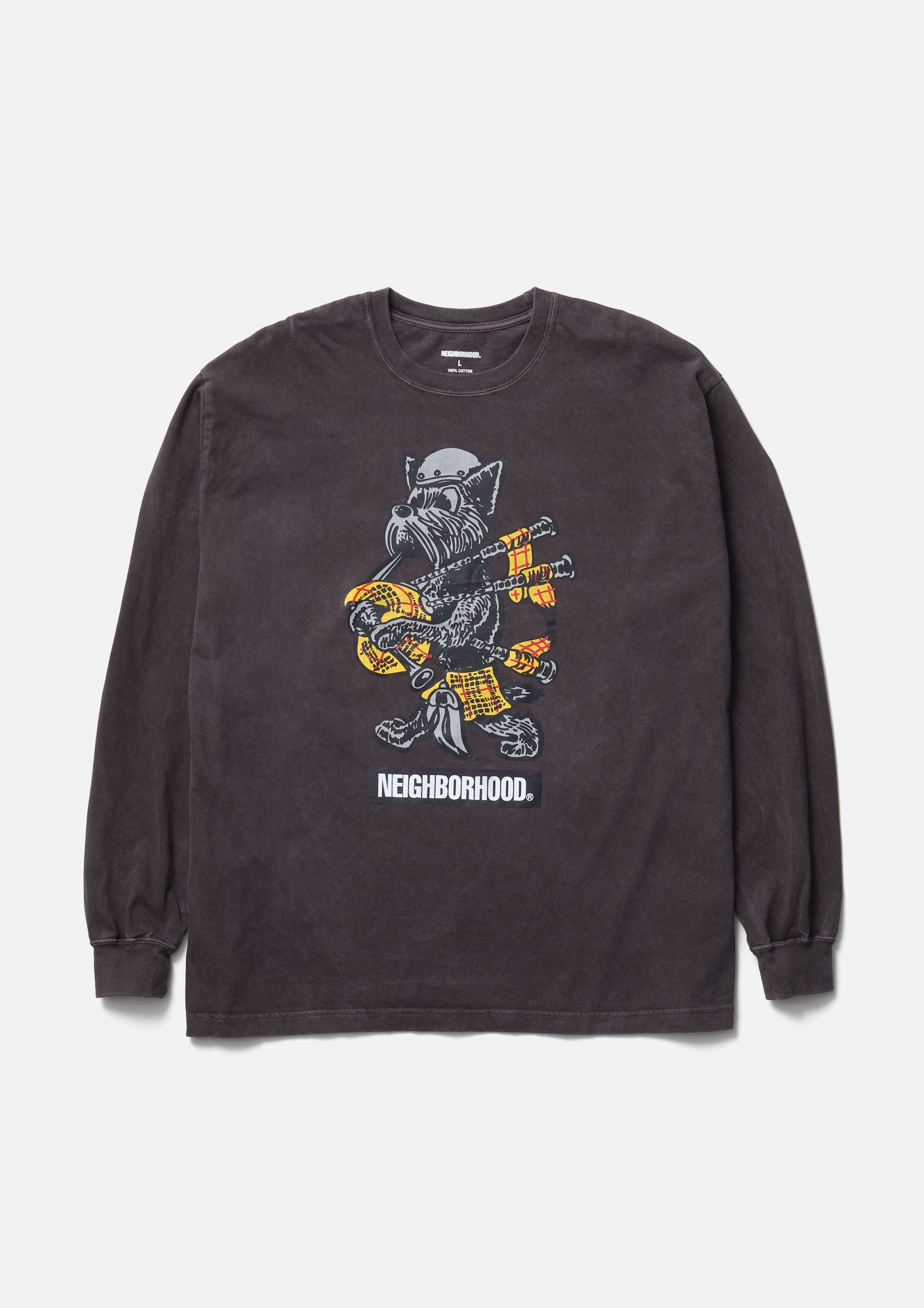 2025AW NEIGHBORHOOD NBHD NH . TEE LS-17 蘇格蘭梗犬 戰士 風笛 水洗 長T 現貨 252PCNH-LT17