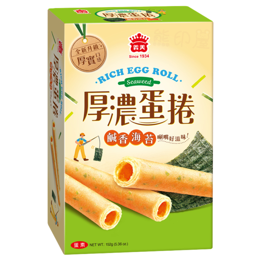 義美厚濃蛋捲(鹹香海苔) 152g