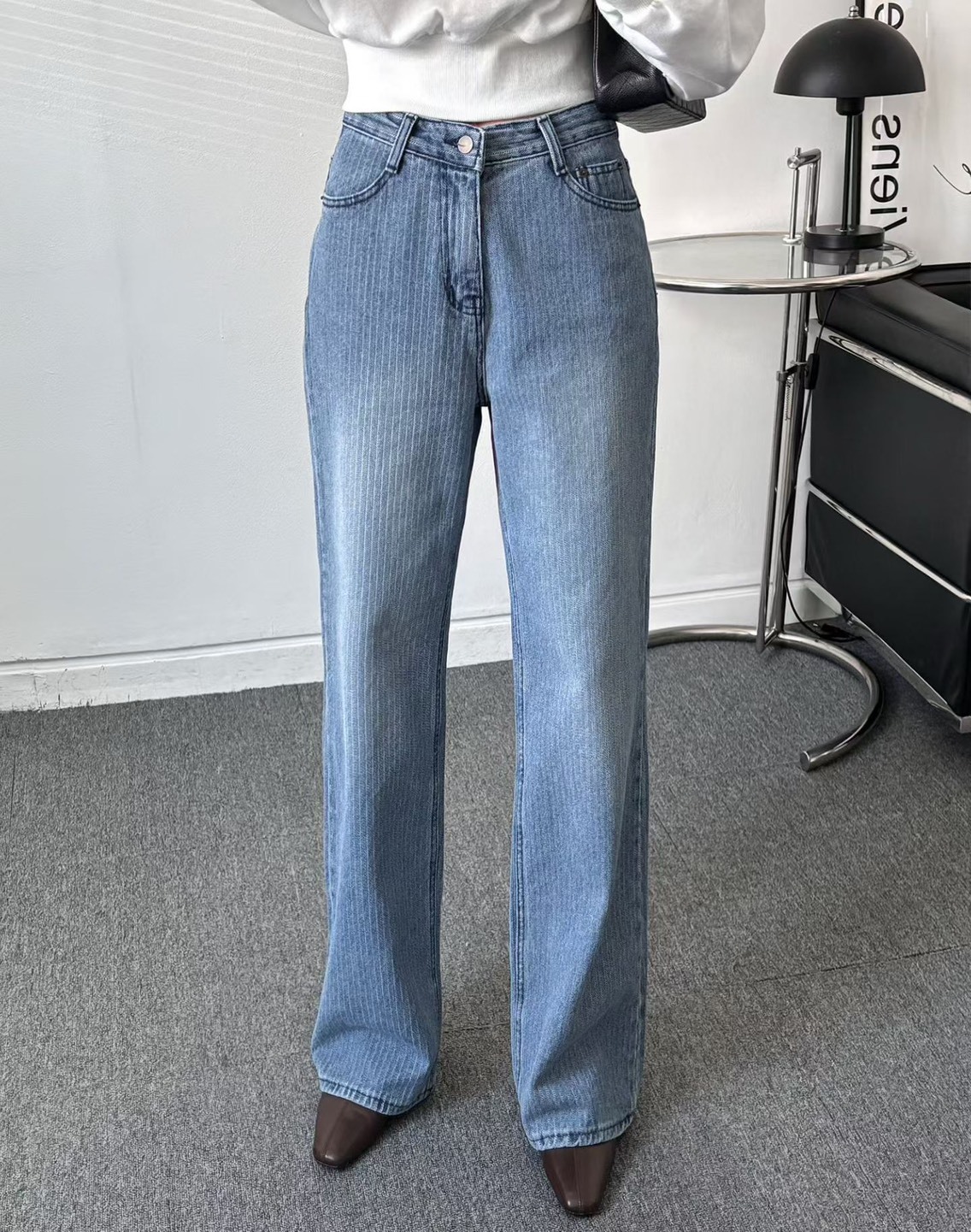 703白直線牛仔長褲