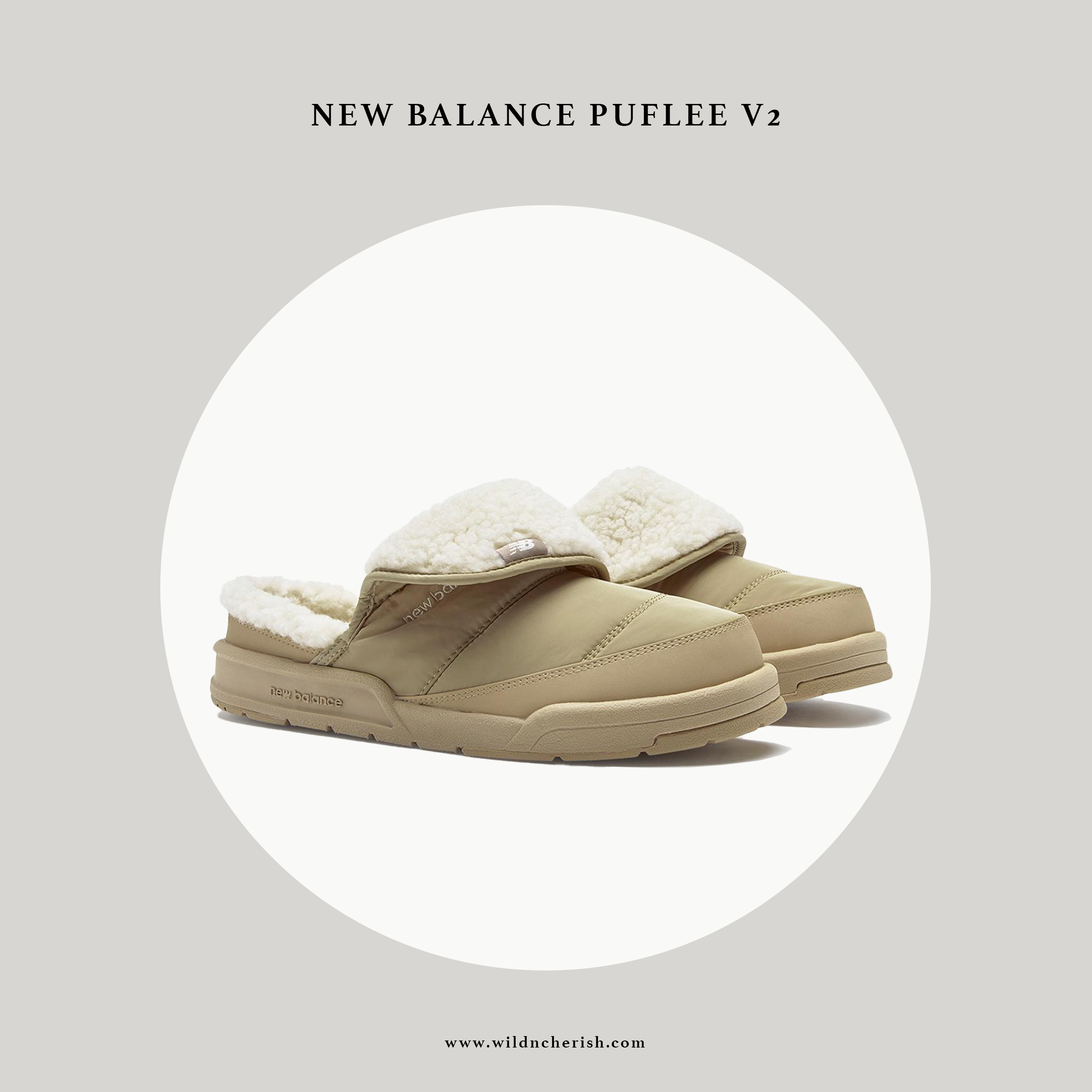 預訂 | New Balance Puflee V2 毛毛拖鞋 啡色 韓國限定