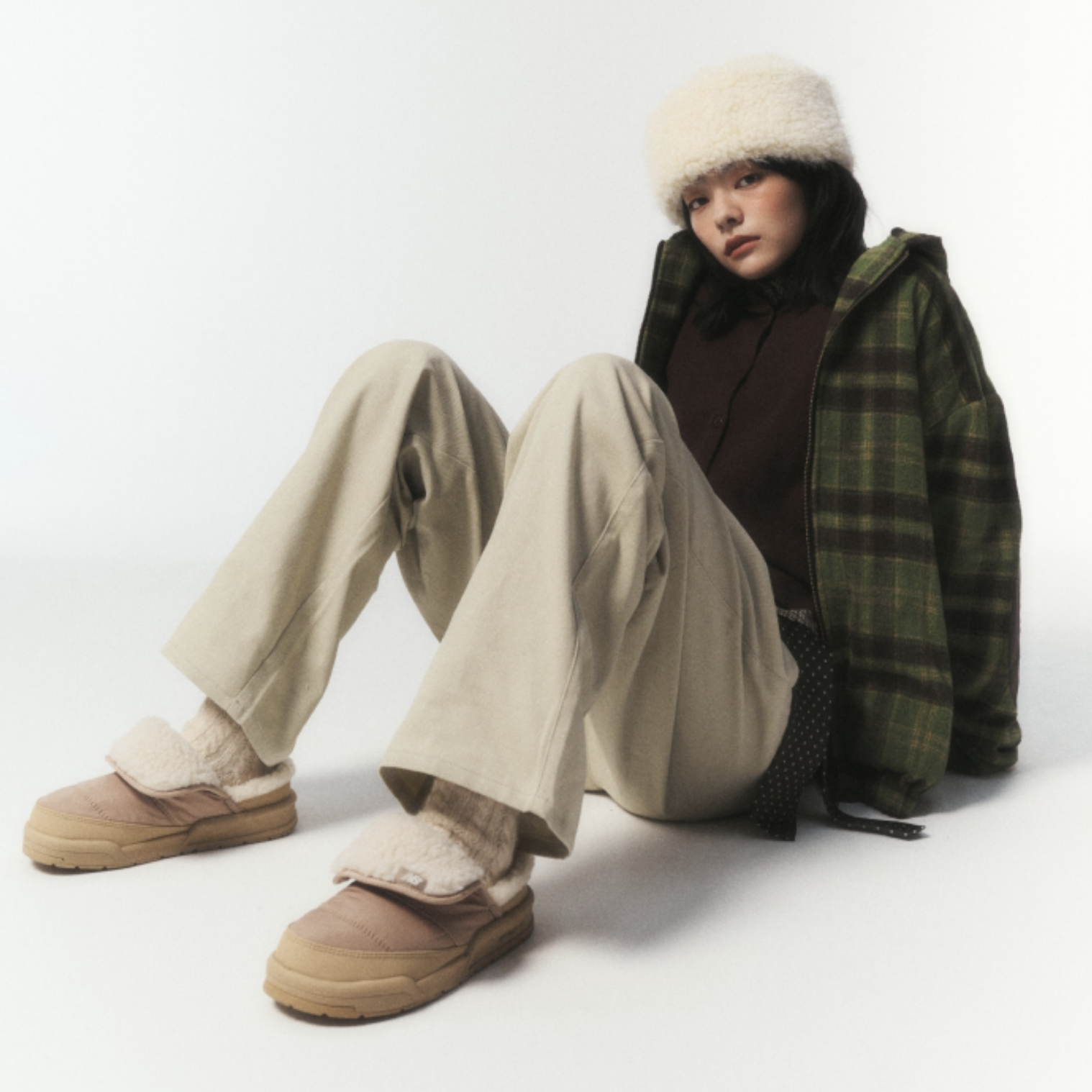 預訂 | New Balance Puflee V2 毛毛拖鞋 啡色 韓國限定