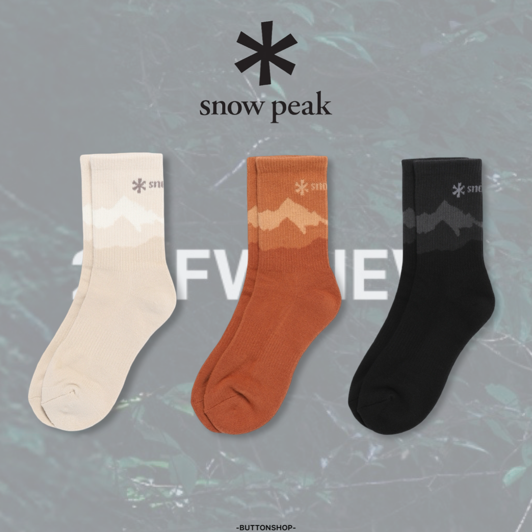 【現貨】snow peak Natural Pattern Crew Socks 漸層山脈 中筒襪 襪子 S25FUFSO02