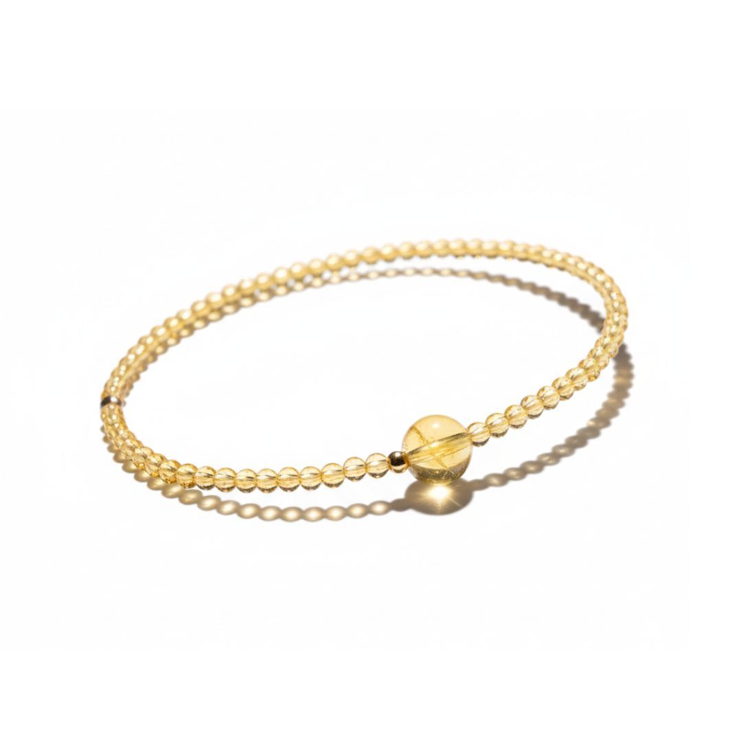 Money 8 黃水晶財神招喚手鍊