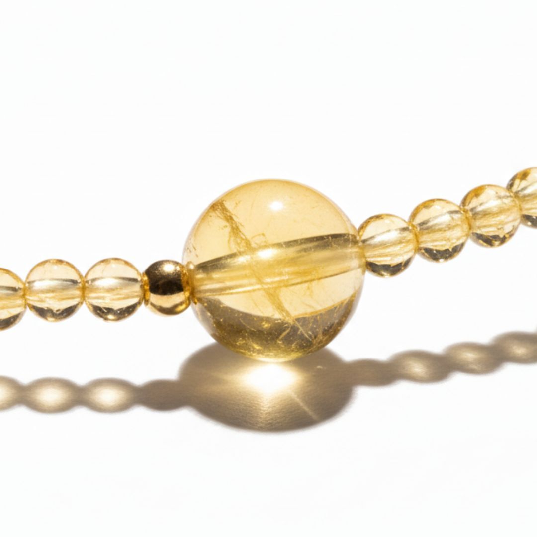 Money 8 黃水晶財神招喚手鍊