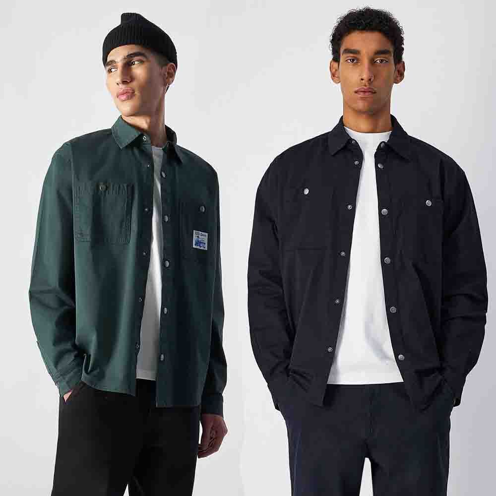 男款 -ROCHESTER寬版復刻卡車工作襯衫-綠/黑色（220508）