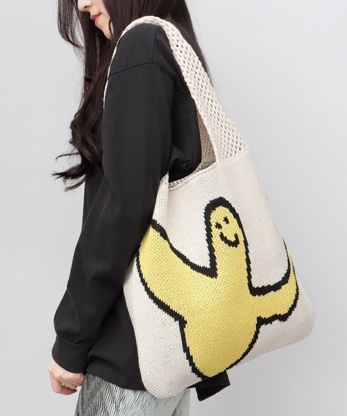 （What it isNt）ART BY MARKGONZALES / Angel Jacquard Knit Tote Bag