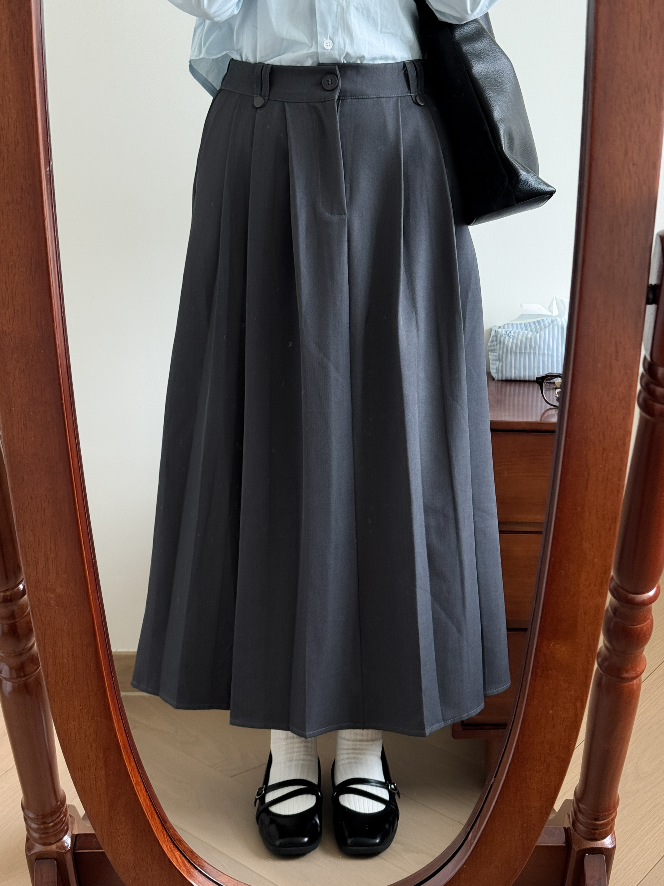 高妹必入//法式百摺長裙