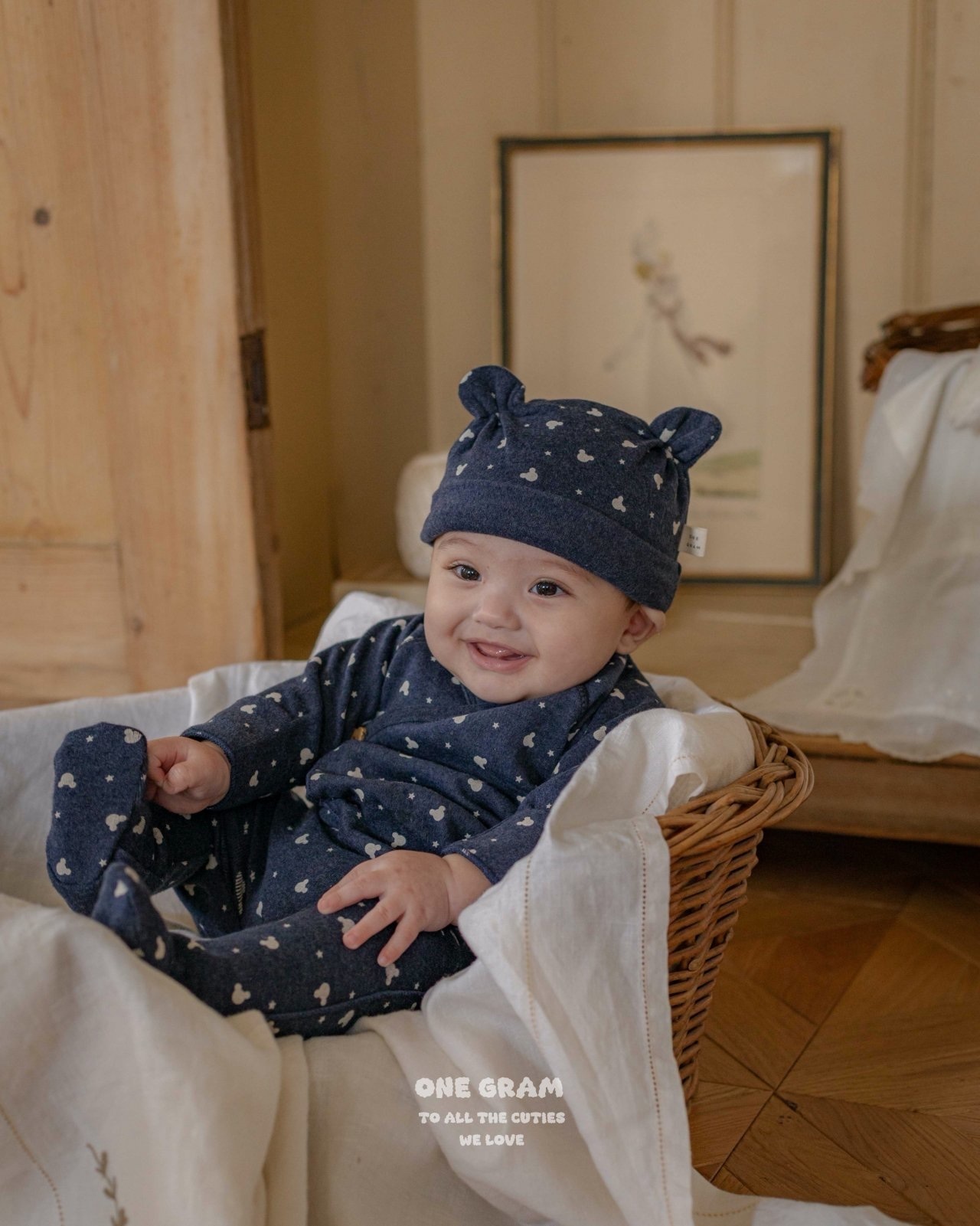 One Gram Dudu Newborn Suit Leggings Set（With Bonnet）