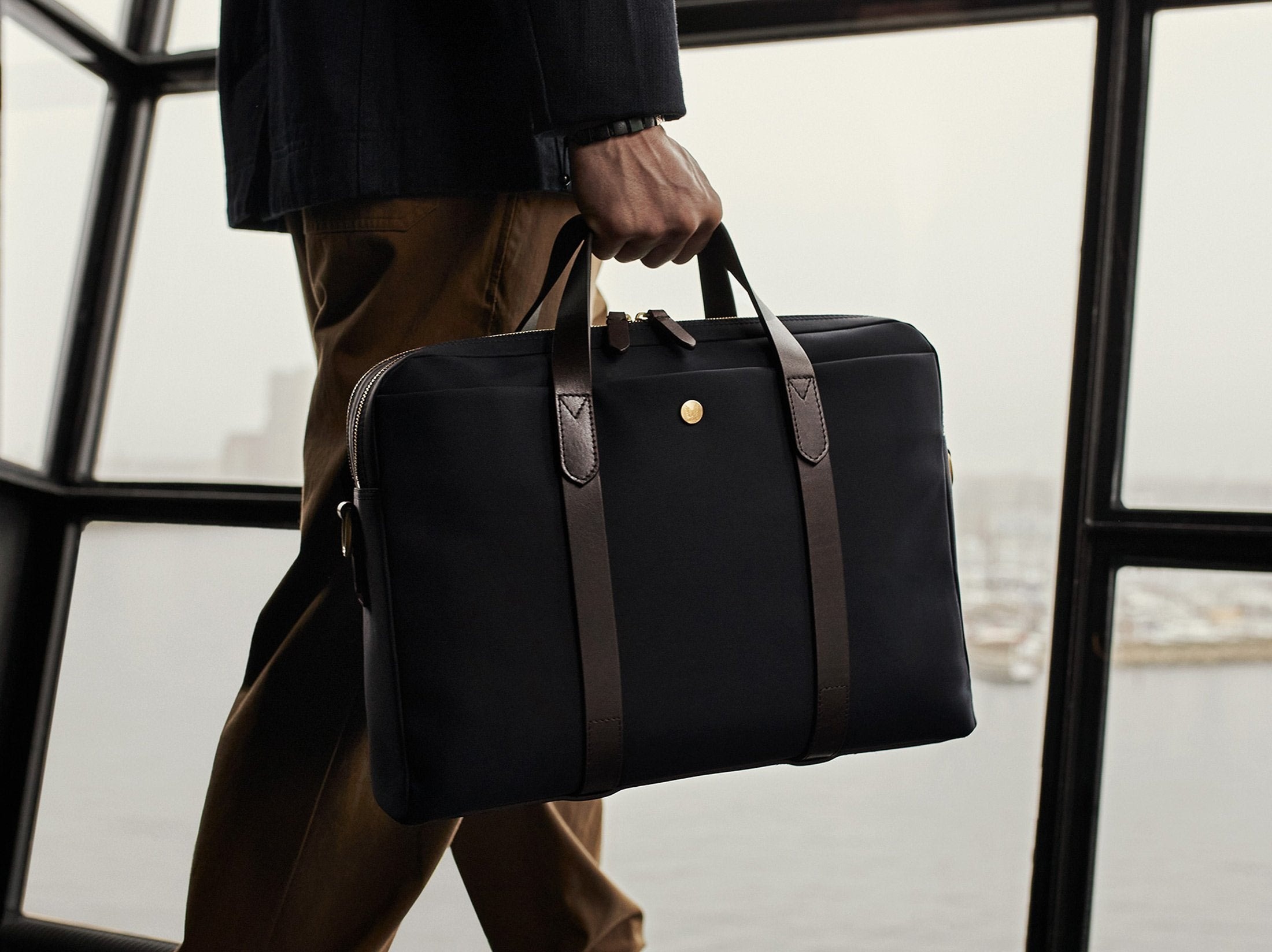 MISMO | MS ENDEAVOUR MS公事包_NAVY/DARK BROWN 海軍藍+深棕