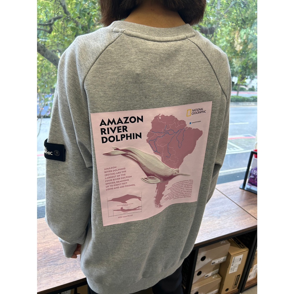 【零碼出清】NATIONAL GEOGRAPHIC 國家地理 拯救雨林系列 長袖上衣｜灰色 🌿