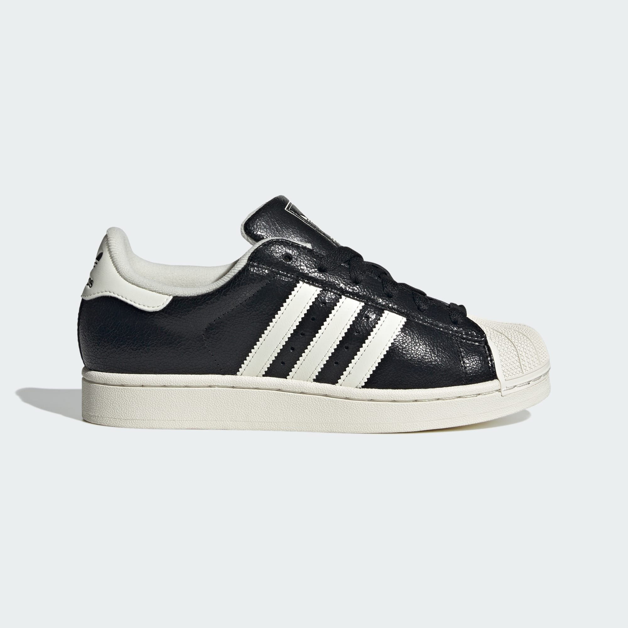Adidas Superstar II 經典黑 貝殼頭 裂紋質感 復古休閒鞋 JS4014
