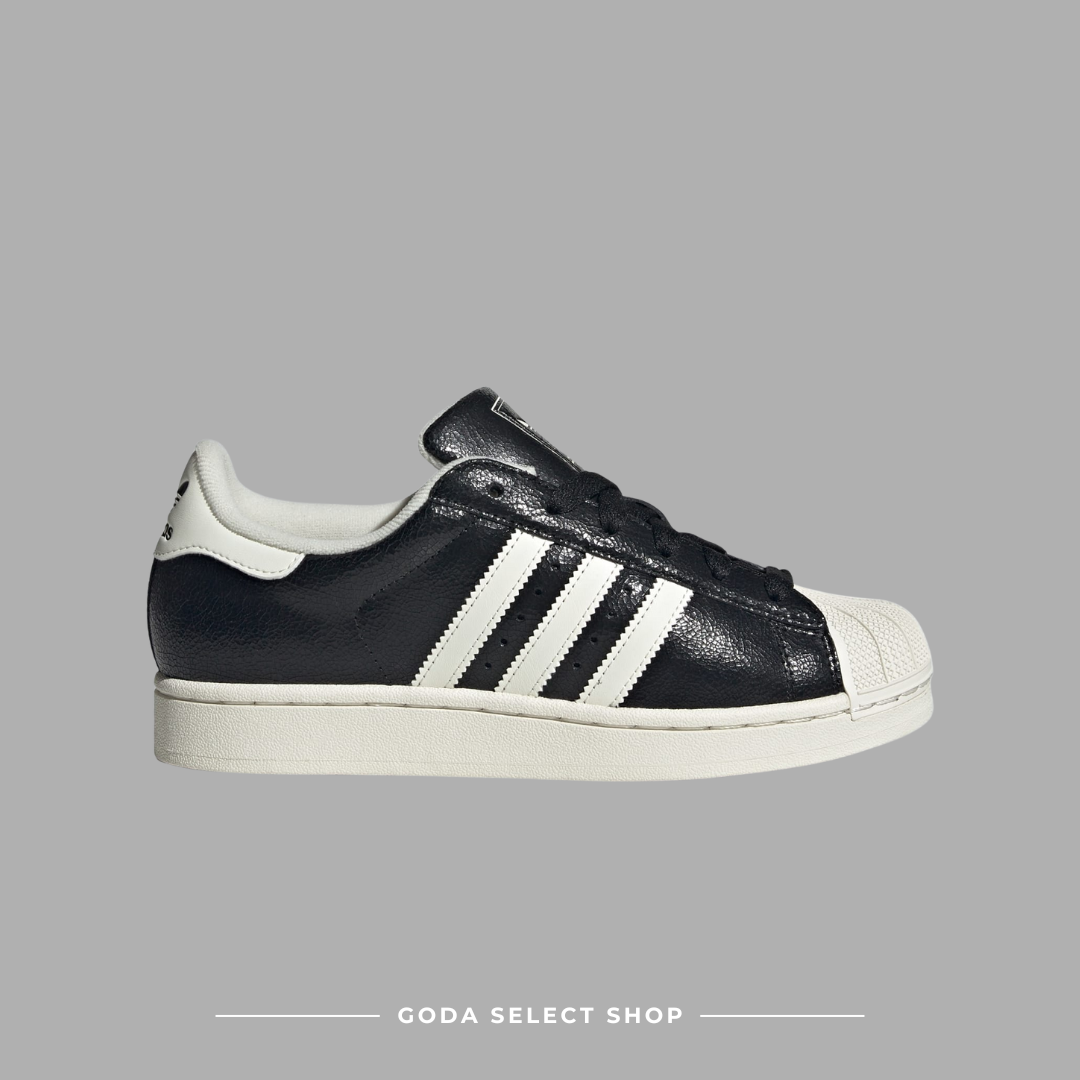 Adidas Superstar II 經典黑 貝殼頭 裂紋質感 復古休閒鞋 JS4014