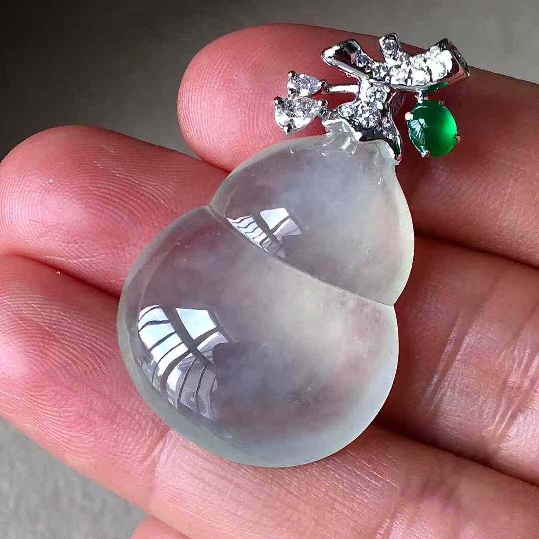 翡翠冰種葫蘆,天然翡翠A玉, 緬甸玉, Jade, Jadeite