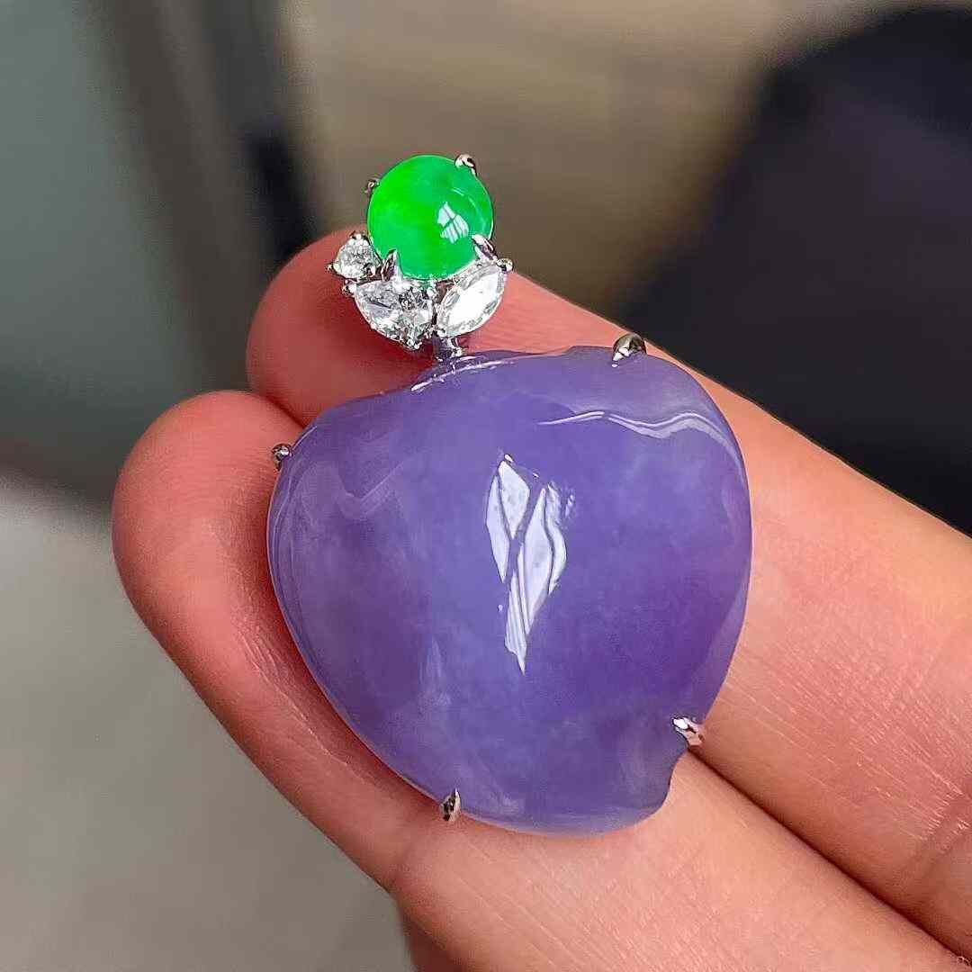 9245558 翡翠冰種紫羅蘭福瓜吊墜