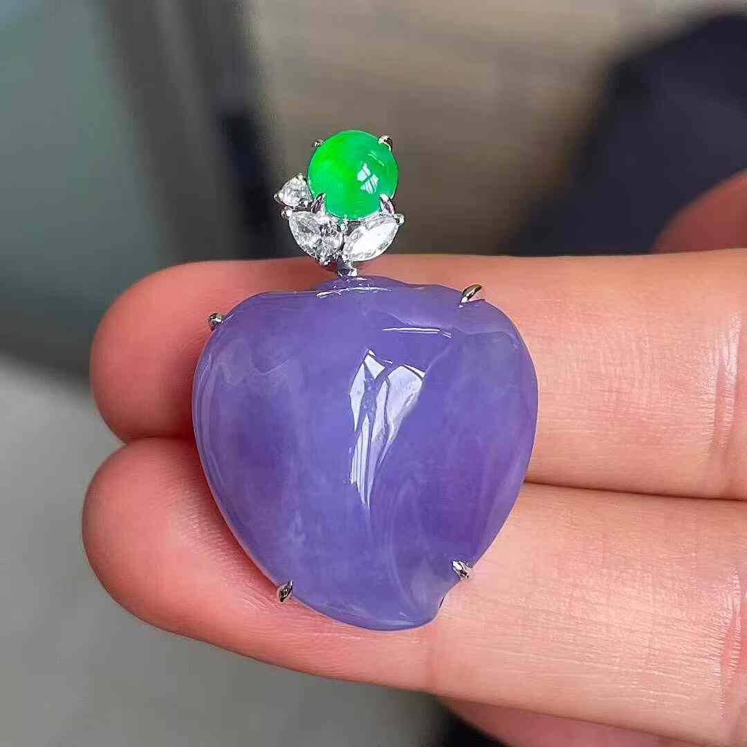 9245558 翡翠冰種紫羅蘭福瓜吊墜