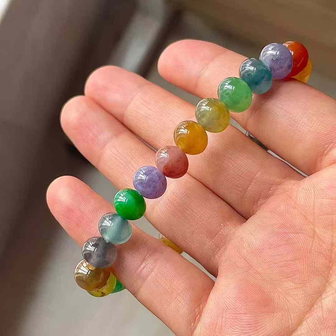 9245559 翡翠冰種多寶手串