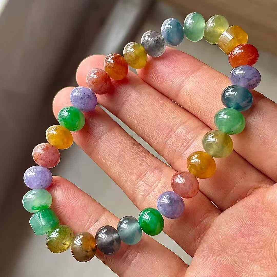 9245559 翡翠冰種多寶手串