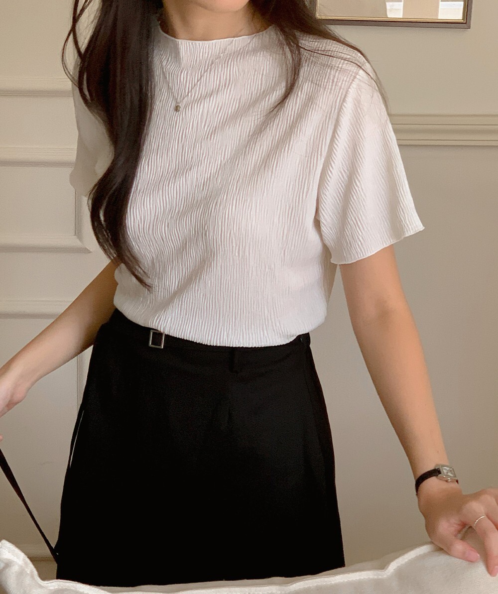 韓國grace muse授權 仙女光澤波紋顯瘦彈性上衣【made muse】系列