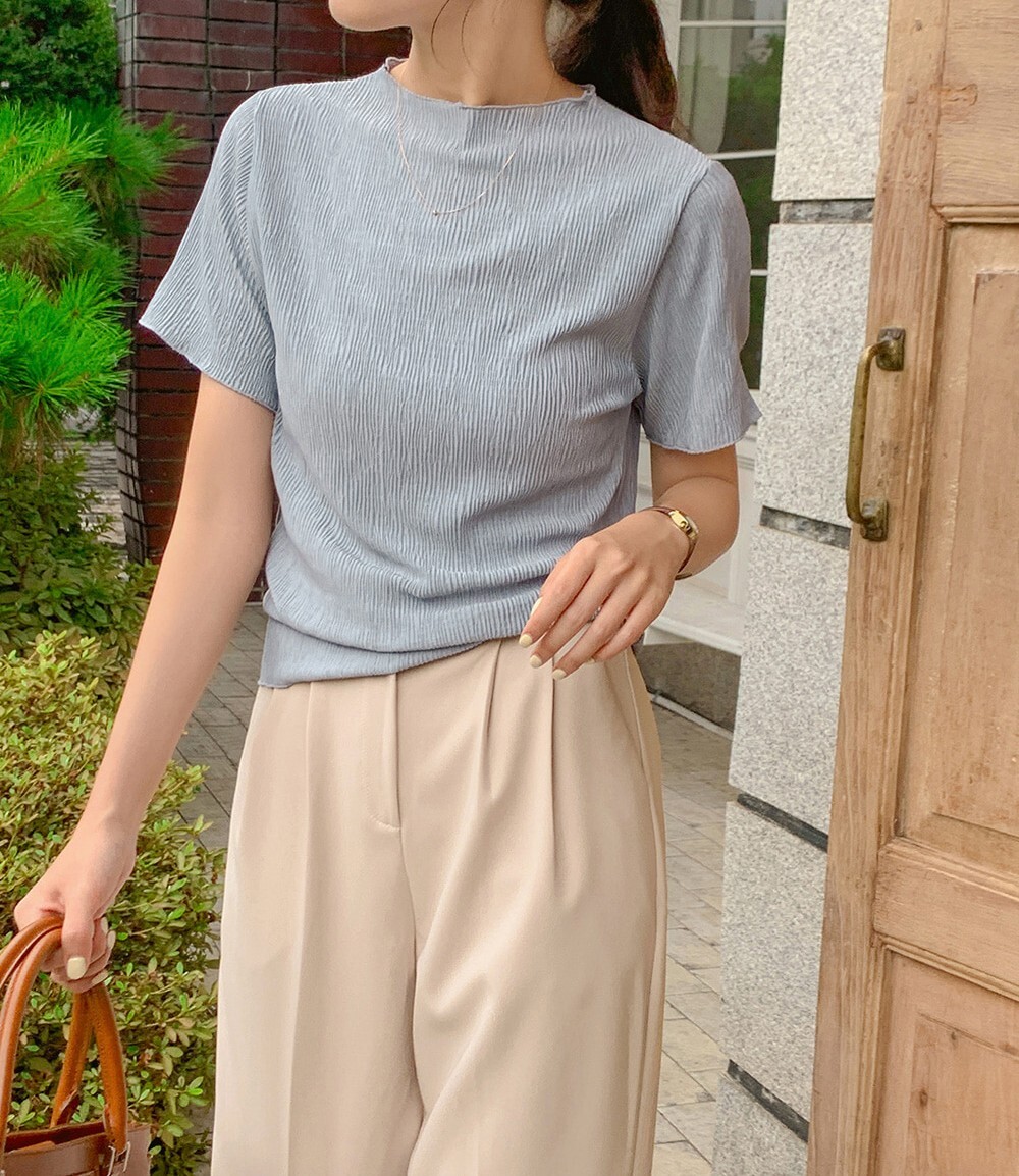 韓國grace muse授權 仙女光澤波紋顯瘦彈性上衣【made muse】系列