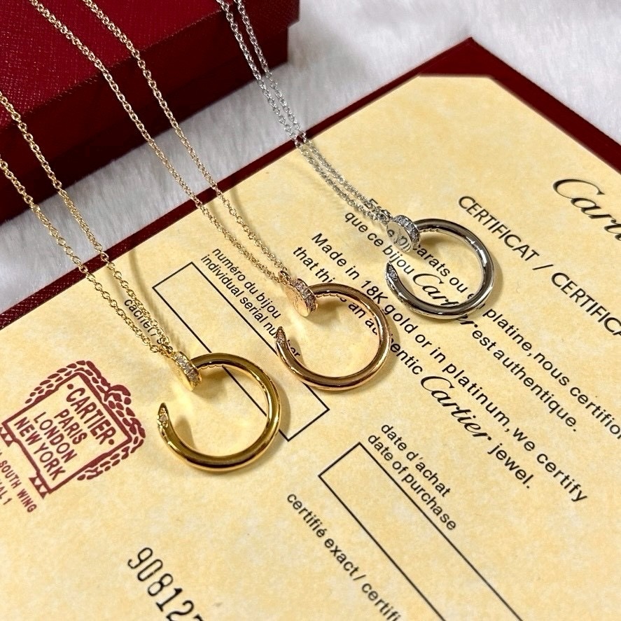 18k ct”頭尾鑽/光面釘子雙面高奢定製項鍊