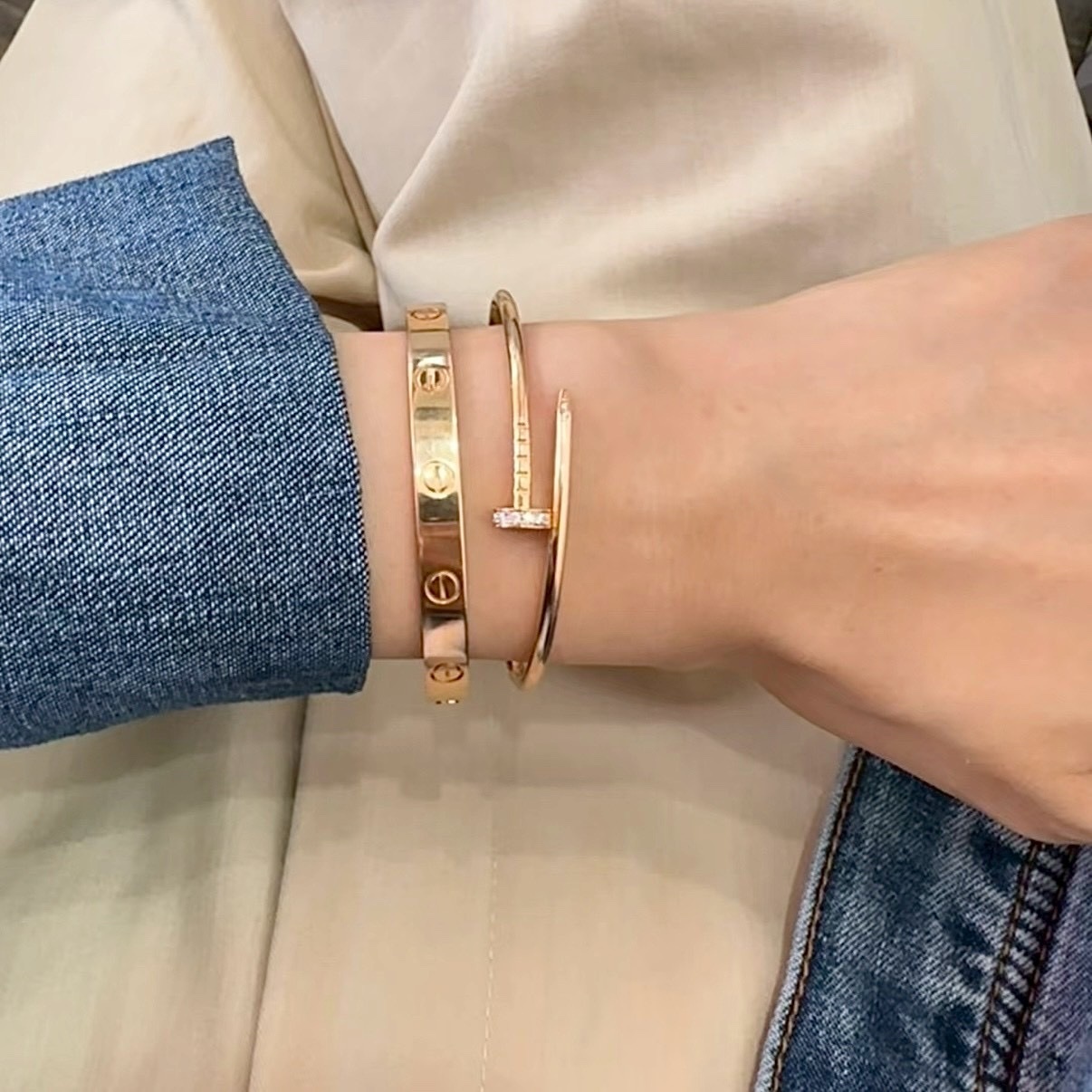 【寬版】18k”ct LOVE經典鎖釘鑽手鐲”高奢定製全系列2.0