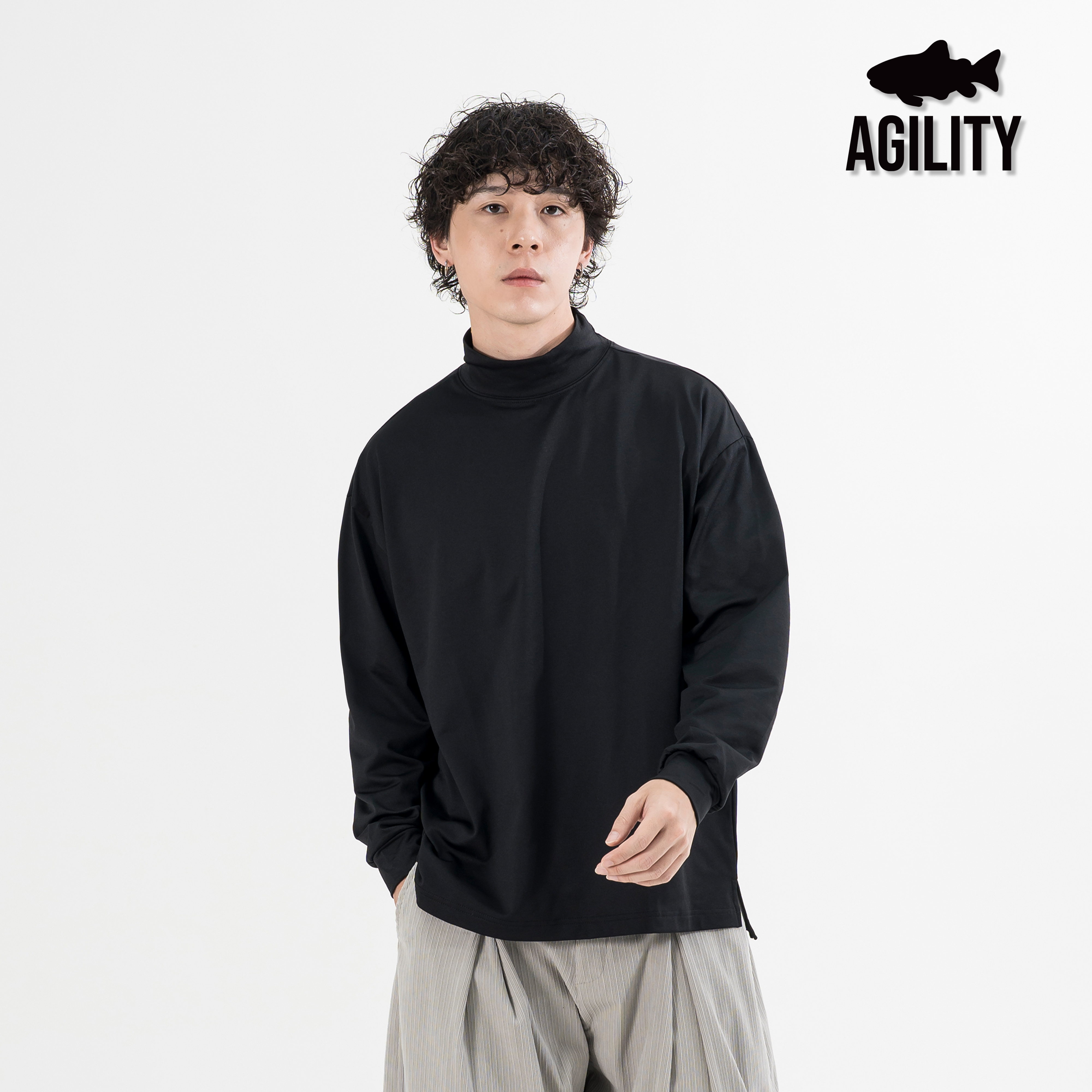 AGILITY OTTER-TECH Turtleneck LS Tee 小水獺 中高領 長袖Tee [A-OT2-多件優惠]