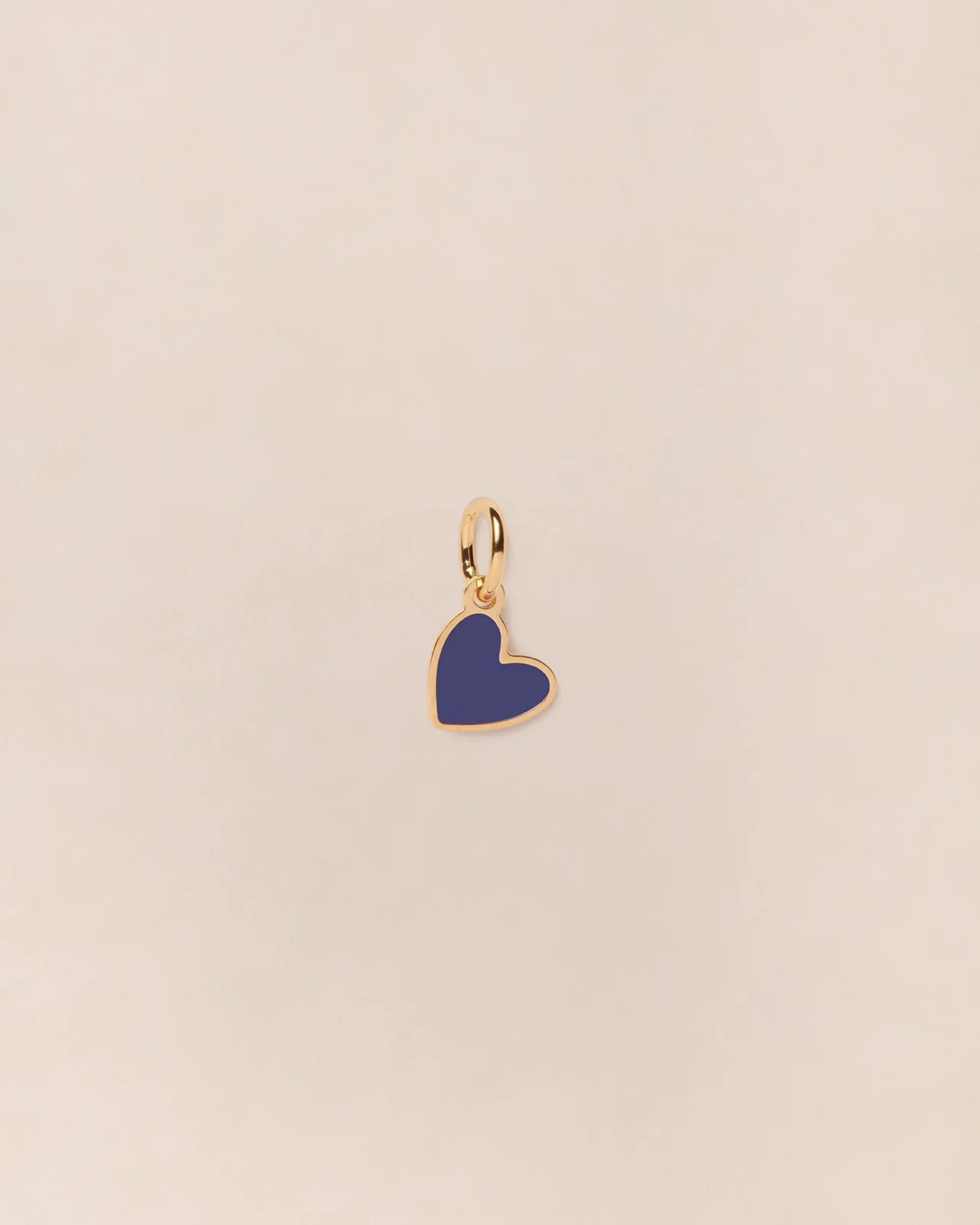 Manon Small Blue Heart Medal — 24K Gold-Plated, 7mm | émoi émoi