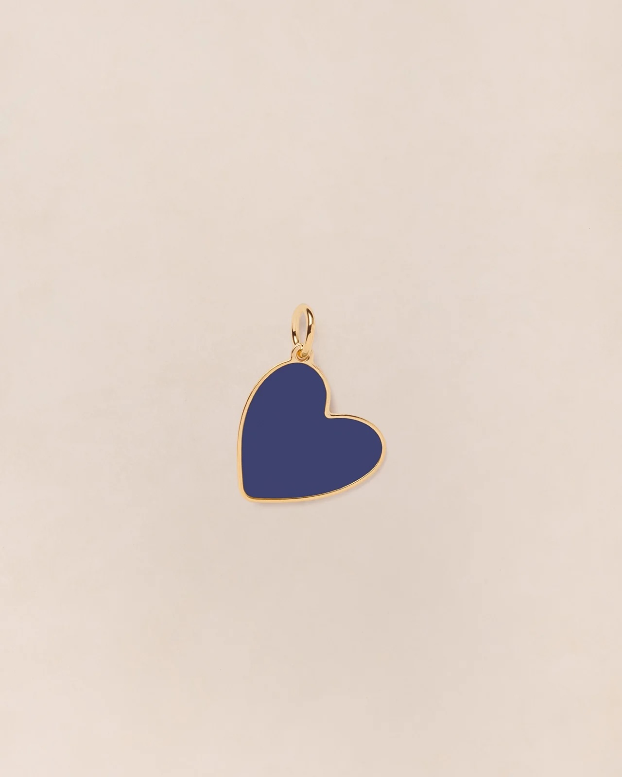Misia Large Blue Heart Medal — 24K Gold-Plated, 15mm | émoi émoi