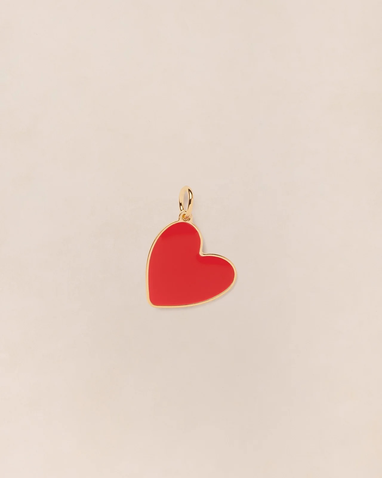Misia Large Red Heart Medal — 24K Gold-Plated, 15mm | émoi émoi