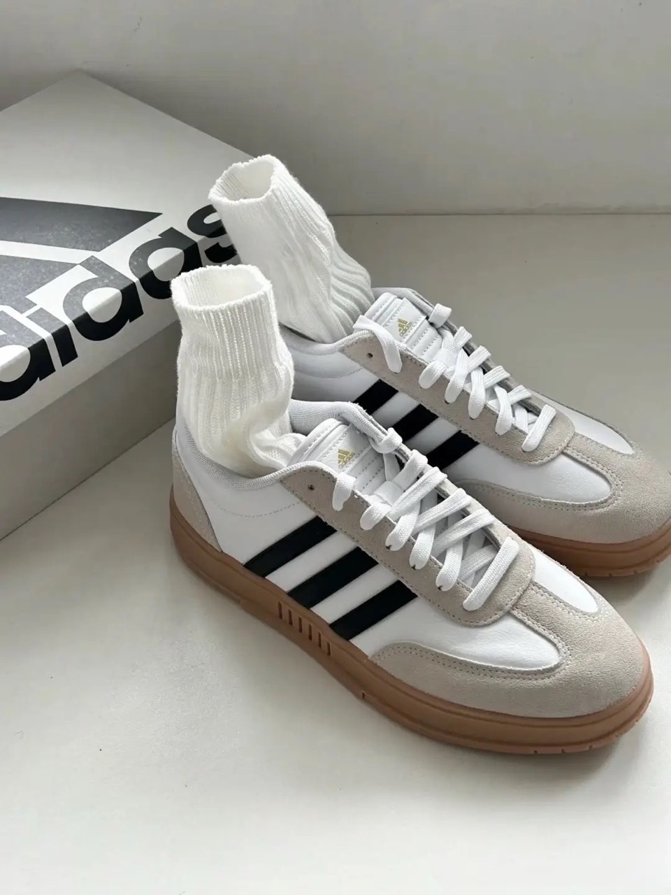 ADIDAS NEO GRADAS 白黑 米灰 焦糖底 男女鞋 IE9044 / 調貨