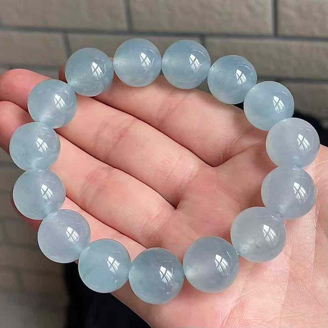 9245565 翡翠高冰手串 (13.6mm直徑)