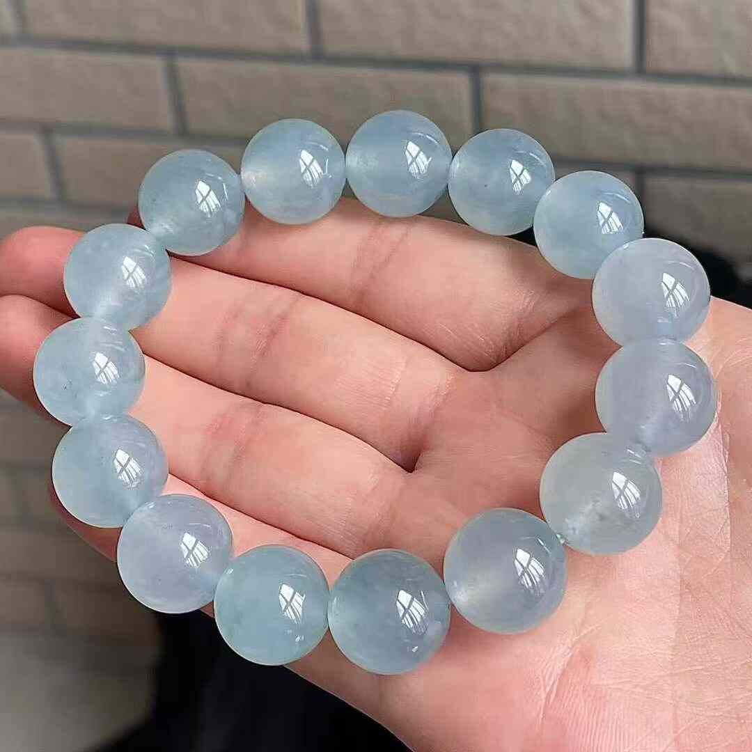 翡翠高冰手串 (13.6mm直徑),天然翡翠A玉, 緬甸玉, Jade, Jadeite