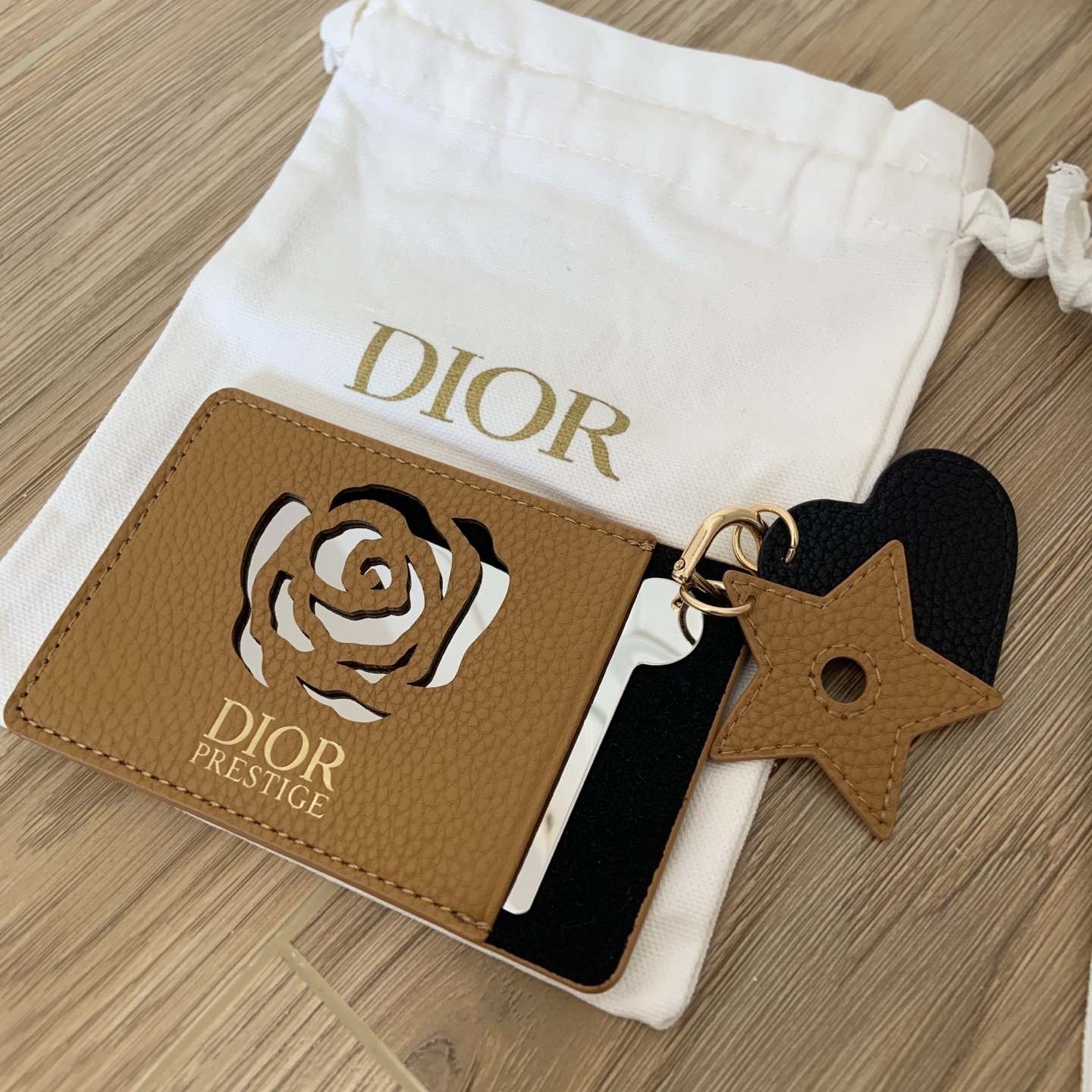 DIOR VIP贈品 焦糖色卡套