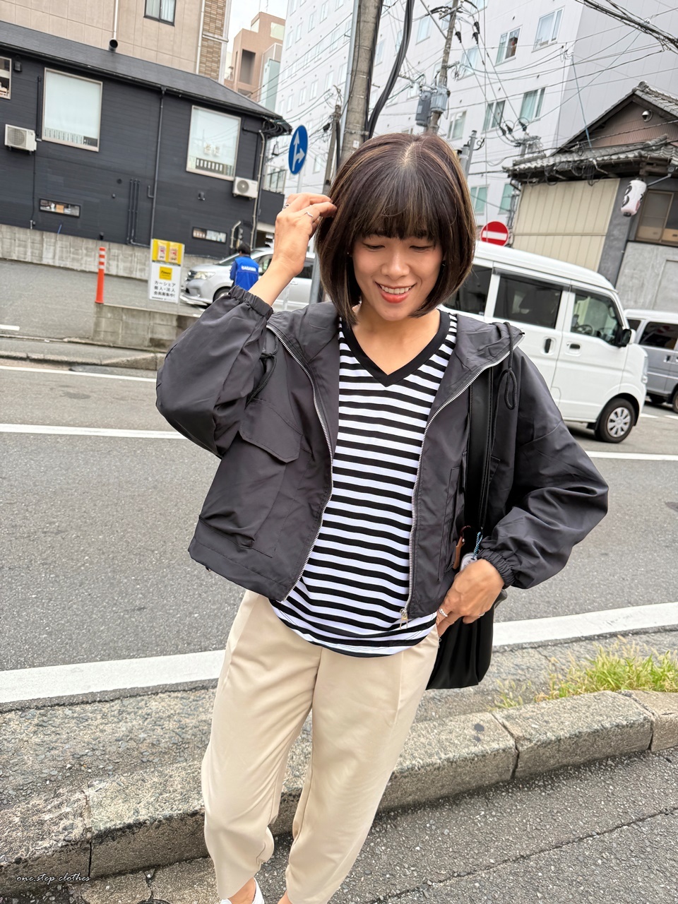 正韓windy休閒連帽口袋隨性外 (黑)