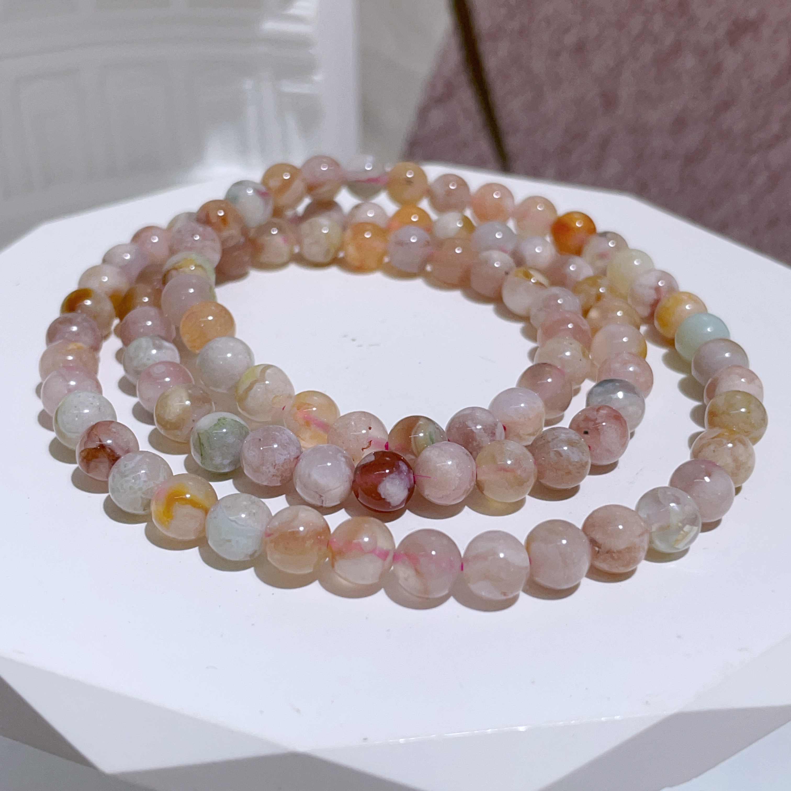 櫻花瑪瑙三圈 6mm